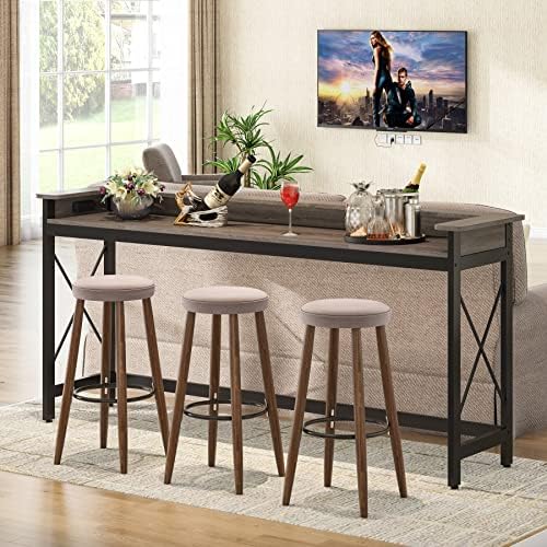 Tribesigns Sofa Table with Outlets and USB Ports, 70.9 inch Extra Long Consol...