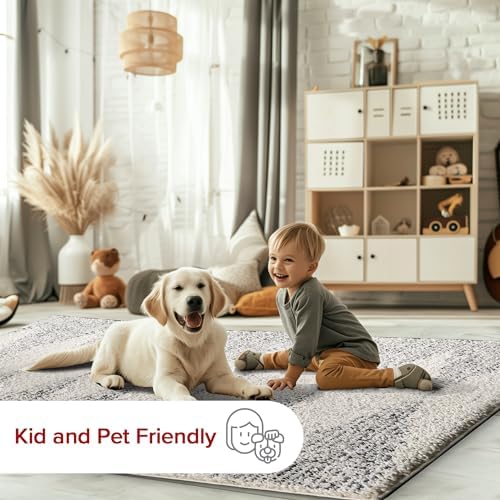 nuLOOM Scarlette Off White Diamond Power Loomed Area Rug, 9' x 12'