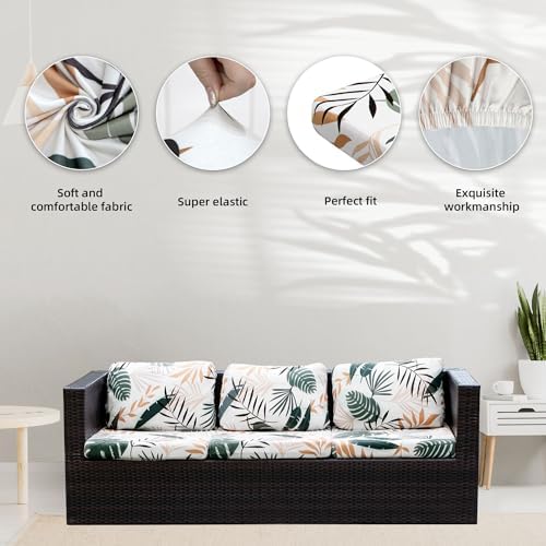 8 Pcs Outdoor Cushion Covers, Patio Sofa Cushion Covers Replacement