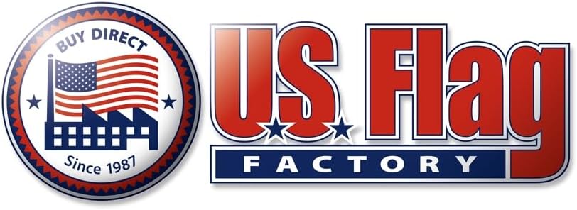 US Flag Factory - 2.5x4 FT American Flag (Sleeved) (Embroidered Stars, Sewn S...