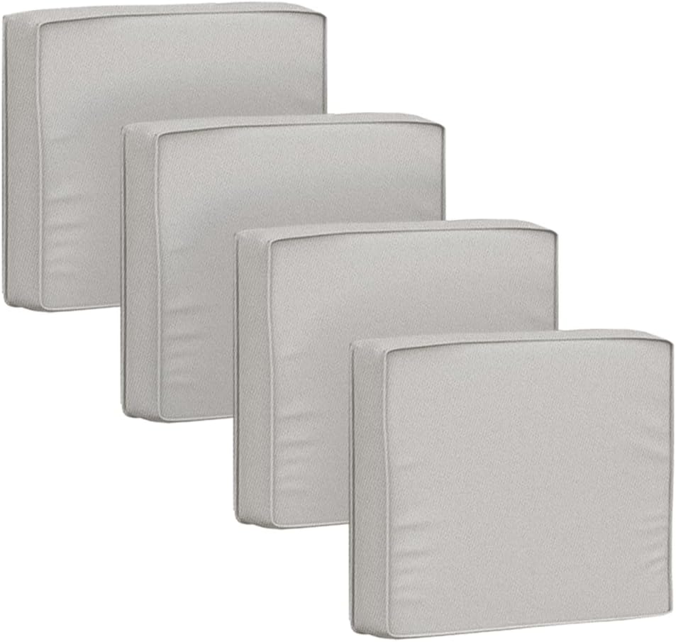 Outdoor Cushion Covers 4 Pack Waterproof&Fade Resistant Zipper Patio Furn...