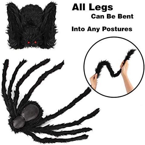 Halloween Decorations Outdoor Large Spiders: 6 Pack Spiders Halloween Decor