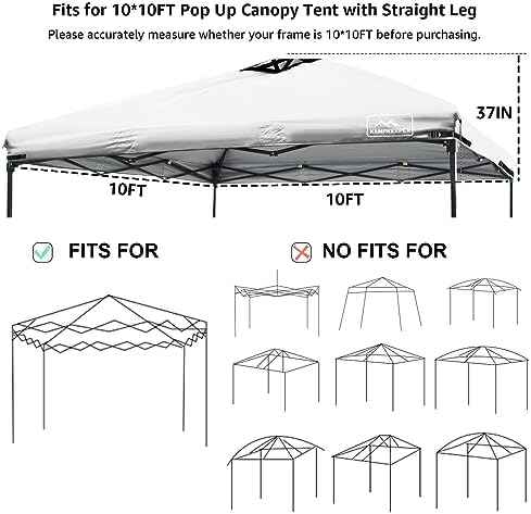 10x10 Replacement Top Pop Up Canopy Tent Cover Roof with Air Vent-Top Only