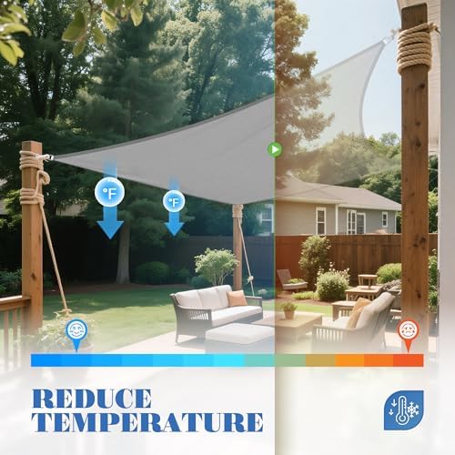 ECOOPTS 10'x15' Waterproof Sun Shade Sail Rectangle Canopy Cover UV B...