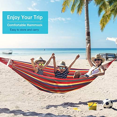 Outerman 275 x 155 cm Camping Hammock, Hammocks Thickened Canvas Fabric with ...