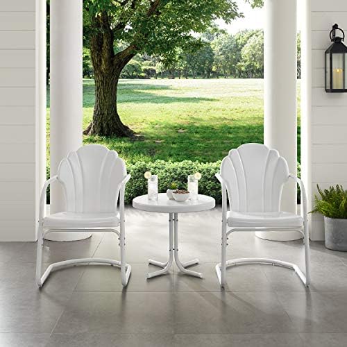 Crosley Furniture Tulip 3-Piece Chair & Side Table Set