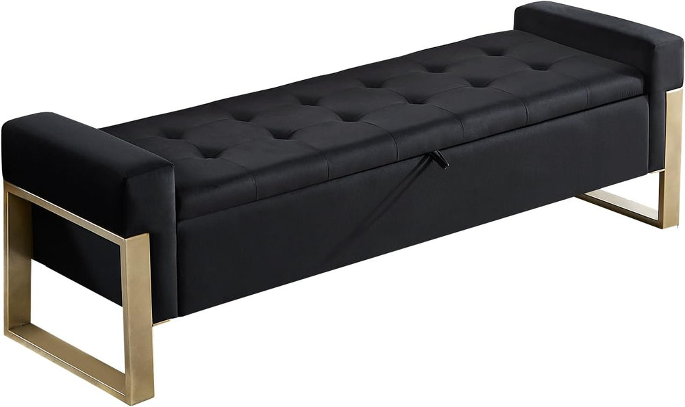 End of Bed Storage Bench, 67'' Benches for Bedroom Foot of Bed King S...