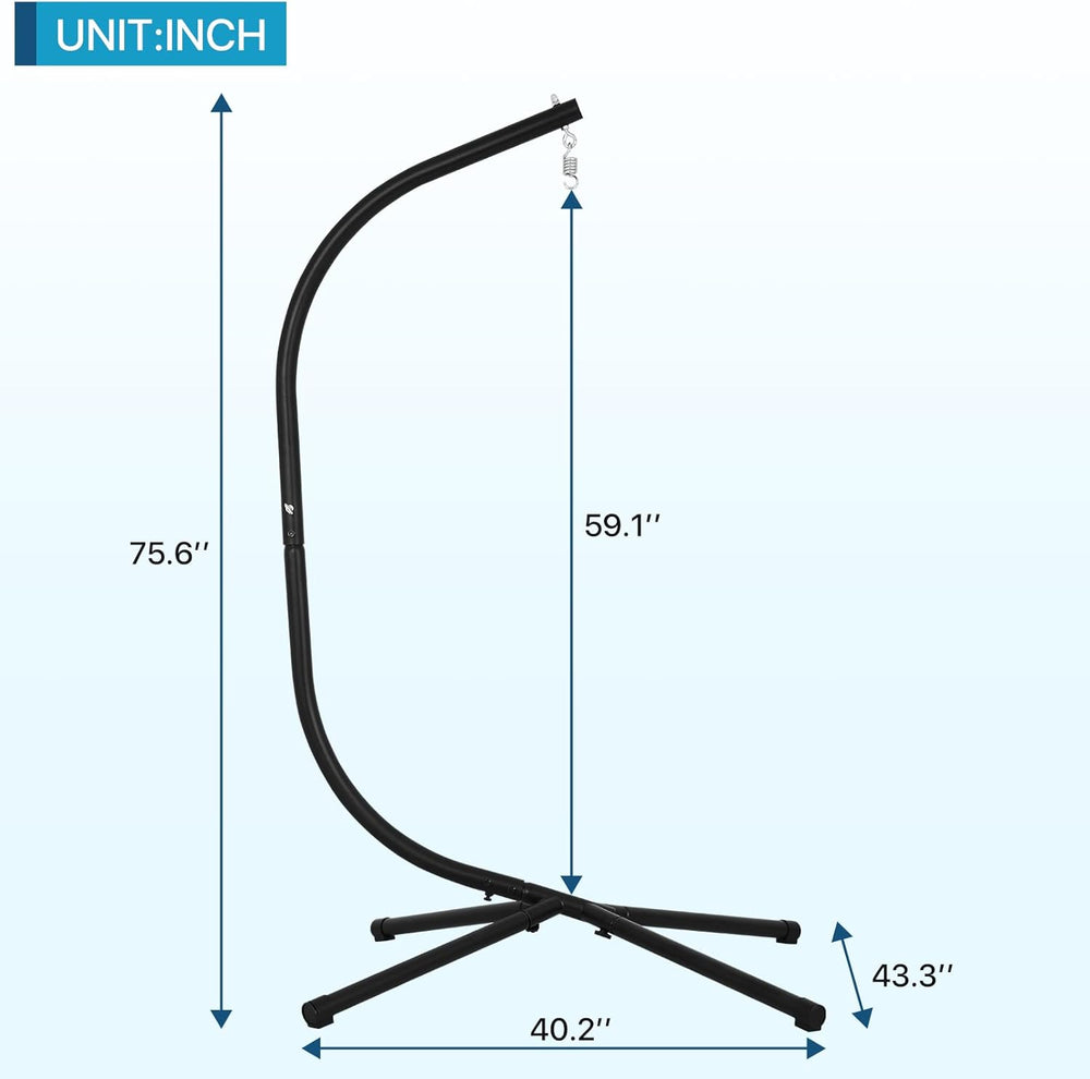 Hammock Chair Stand, Hanging Hammock Chair Stand C Stand Outdoor Indoor Solid...