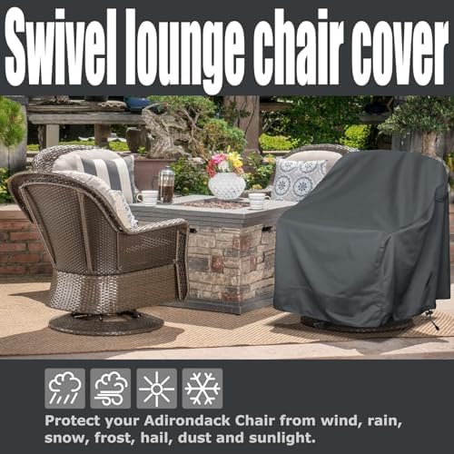Outdoor Swivel Lounge Chair Cover 2 Pack, Waterproof Patio Chair Cover