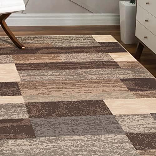 SUPERIOR Rockwood Modern Geometric Indoor Area Rug, 9'x12', Slate