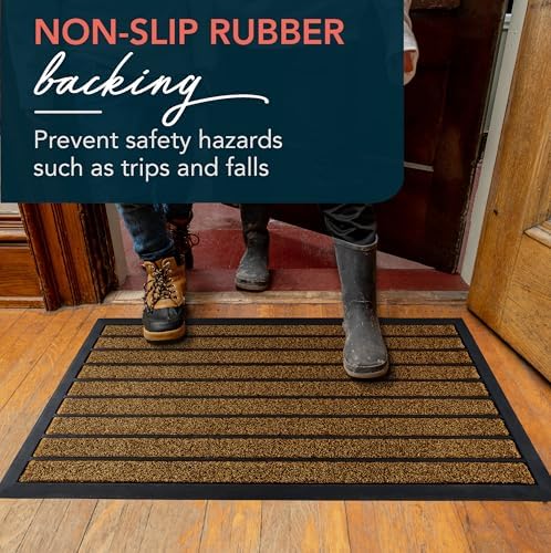 ubdyo Extra Durable Door Mat Outside Entrance (32" x 20", Bright Br...