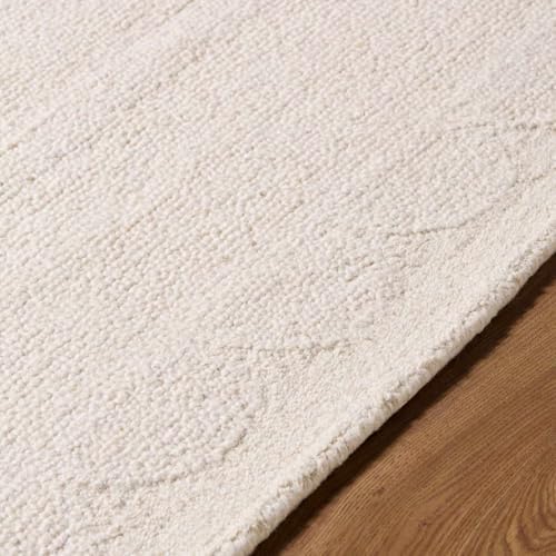 Hauteloom Kazuto Wool Living Room, Bedroom Area Rug - Border Textured - Conte...