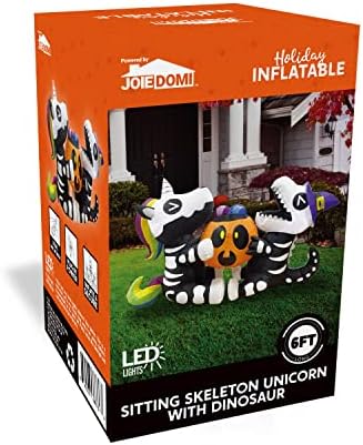 Joiedomi 6 FT Halloween Inflatables Outdoor Decorations, Sitting Skeleton Uni...