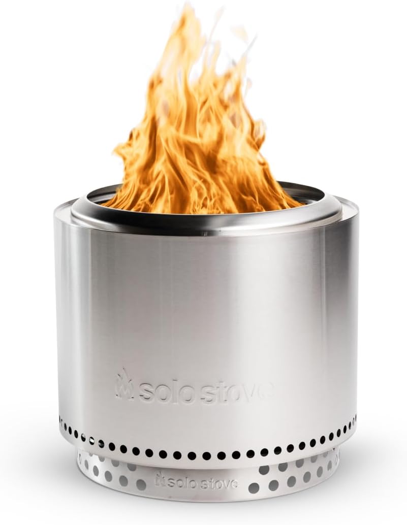 Solo Stove Bonfire w/Stand | 19.5" Smokeless Wood Burning Fire Pit, Silver