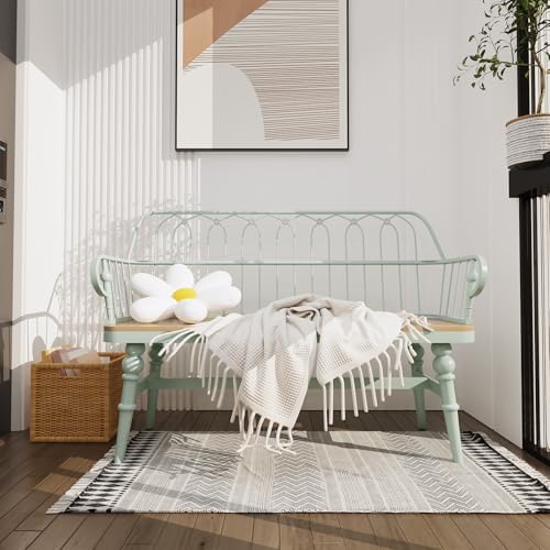 DIBRATY Entryway Bench,Spindle Back Wooden Dinning Bench, Farmhouse Foyer Ben...