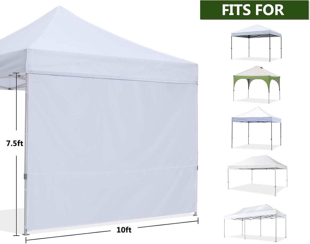 HLong Canopy Tent Sidewall for 10x10 Pop-Up Canopy, 3 Pieces, White