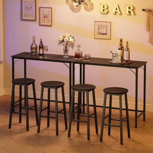 HOOBRO Bar Stools, Bar stools Set of 2,Counter Height Bar Stools, 24.8" ...