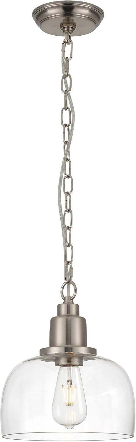 EAPUDUN Modern Farmhouse Pendant Light, 1-Light Industrial Hanging Light Fixt...