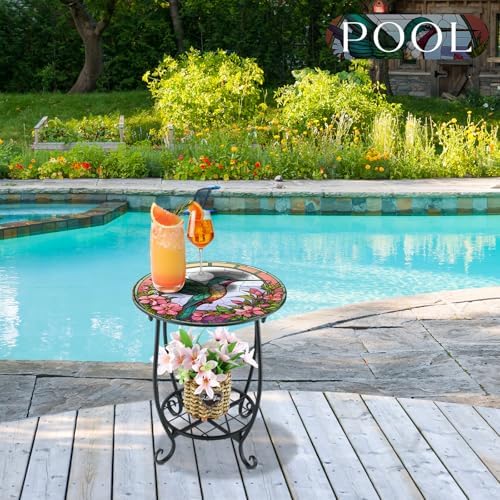 Cinnvoice Outdoor Side Table Small End Patio Porch Table