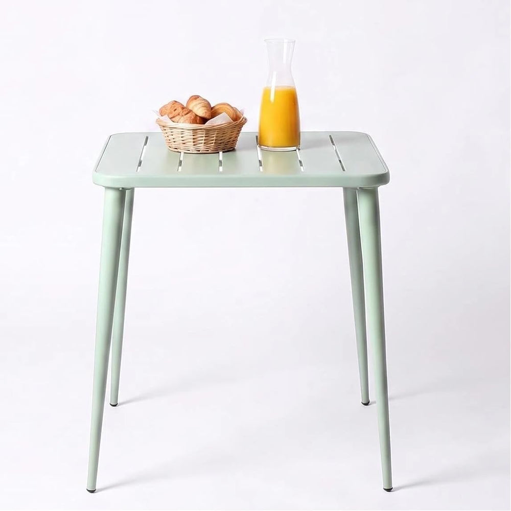 Modern Small Patio Table for Outdoor& Indoor Industrial Metal Bar Table S...