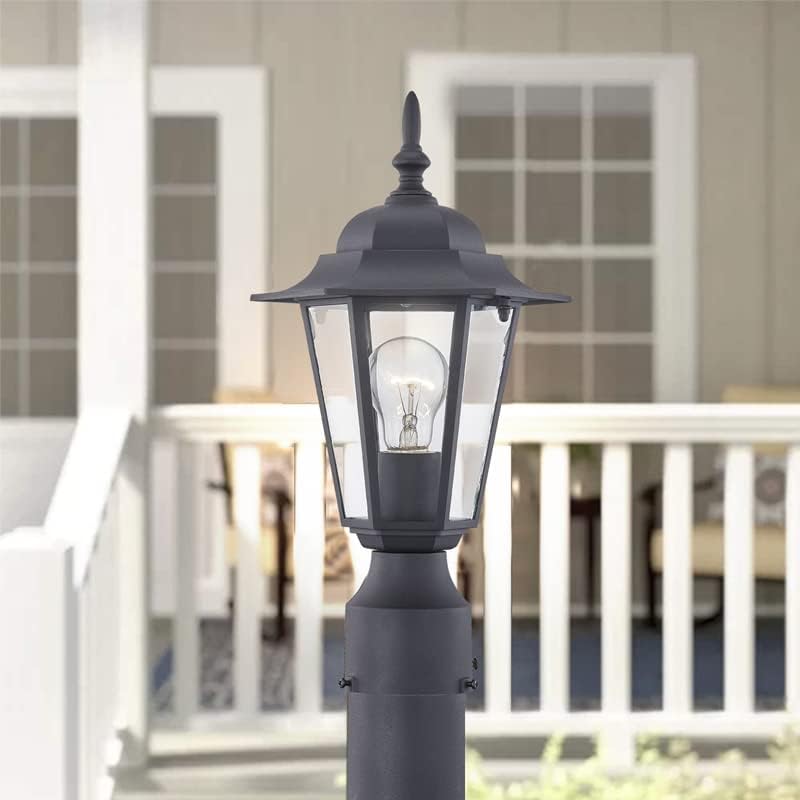 WISBEAM 2 Packs Outdoor Post Light, Pole Lantern, E26 Base 60W Max, Aluminum ...