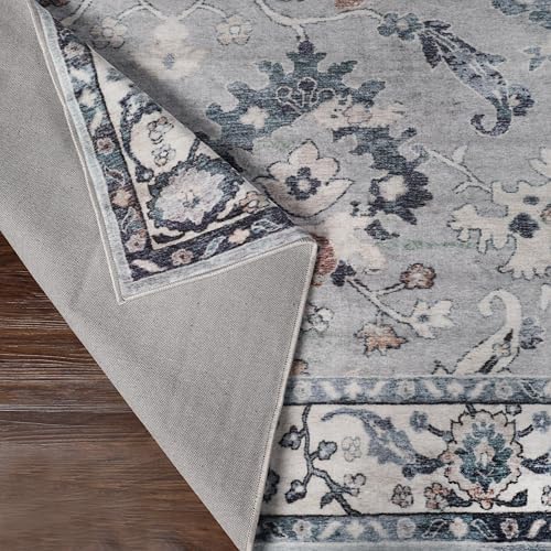 SUPERIOR Washable Indoor Large Area Rug, Nylon, Foldable, Modern Home Decor, ...