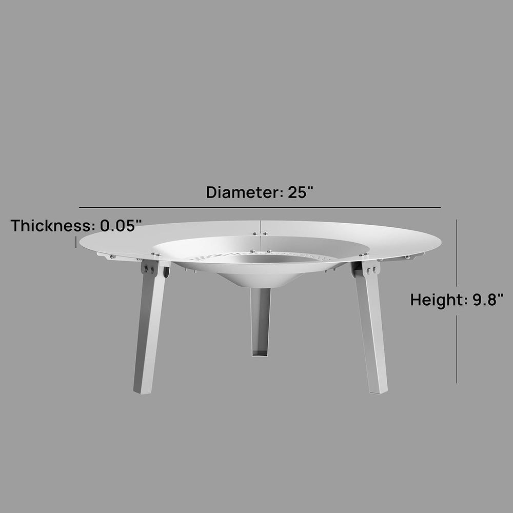 TURBRO Fireside Pluto Heat Deflector for 19/19.5in Firepit and R19 Fire Pit, ...