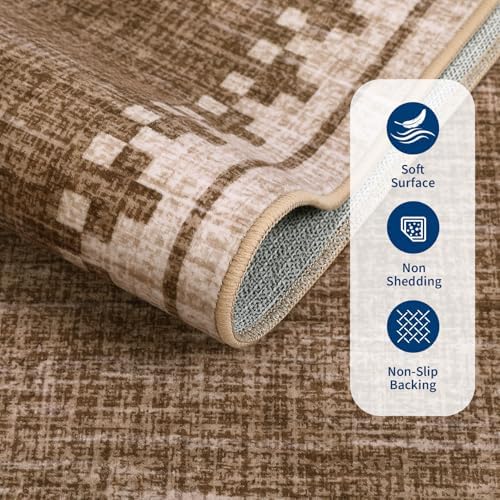 GarveeHome Living Room Rug 4x6 Washable Cross Bordered Soft Throw Carpet