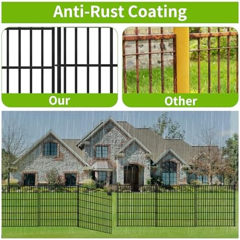 10 Panel No Dig Decorative Garden with Gate 32" H x 24.2'L