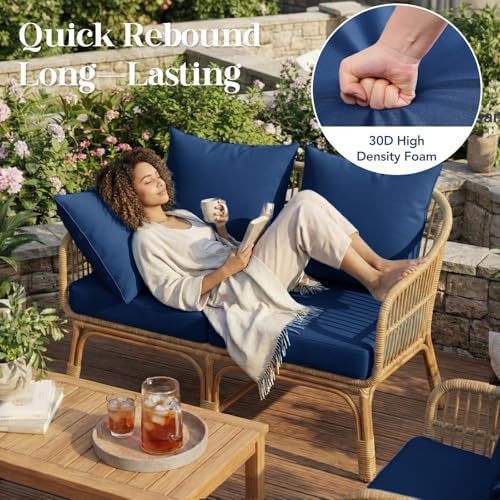L’AGRATY Outdoor Chair Cushions for Patio Furniture:24" x 24" Deep ...