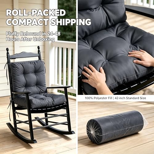 QILLOWAY Outdoor Chair Cushion for Patio Furniture, Waterproof Patio Cushions...