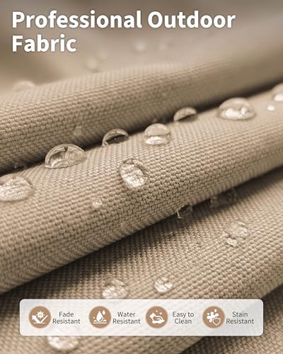 Thick Outdoor Back&Seat Cushion Covers 19×19×3in 12Pcs for Patio Furnitur...