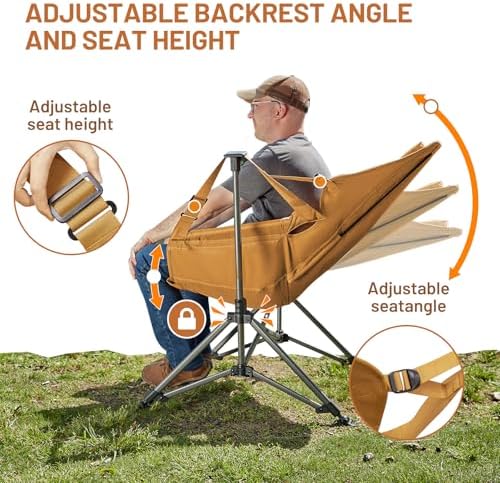 TIMBER RIDGE Hammock Camping Chair, Oversized Swinging Chair, 400lbs Load