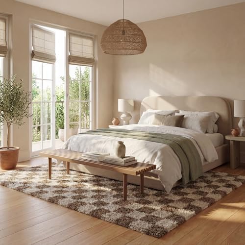 nuLOOM Adelaide Beige Checkered Power Loomed Area Rug, 10' x 14'