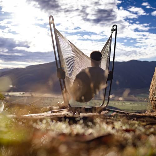 Yellow Leaf Vista Hammock Chair Stand - Deep Charcoal