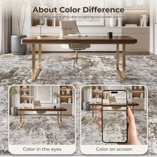 DMOYEST 8x10 Area Rug for Living Room Washable Abstract Indoor Carpet