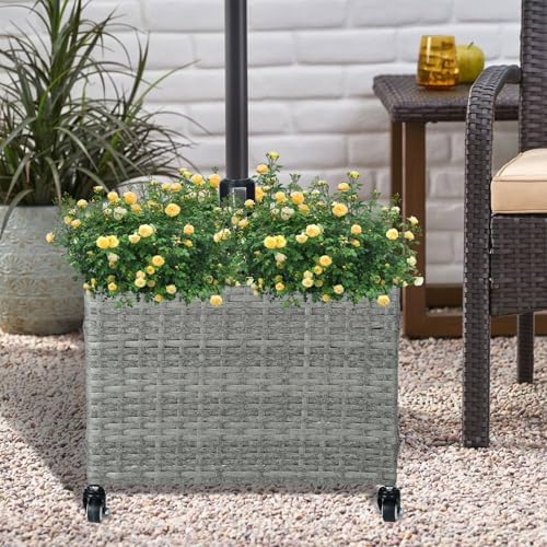 SUNNYPARK Umbrella Base with Wheels and Fillable Planter 2 in 1