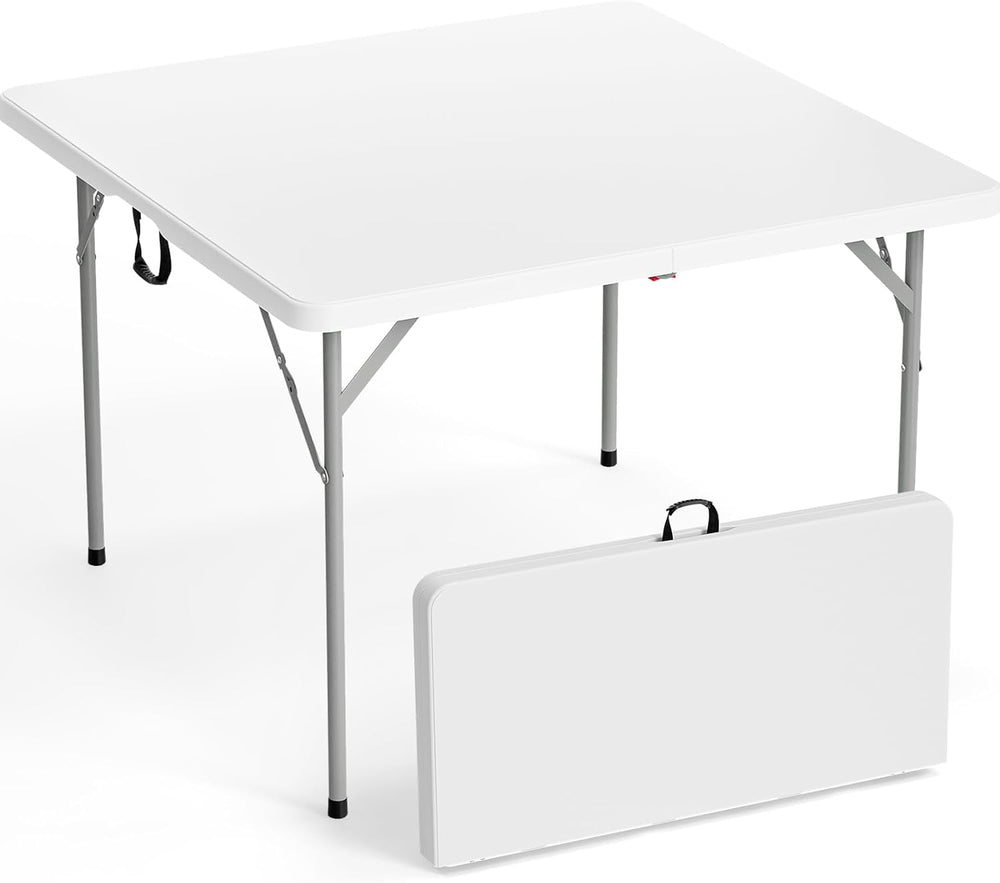 VINGLI 42" Fold in Half Square Table, Bi-Folding Commercial Portable Pla...
