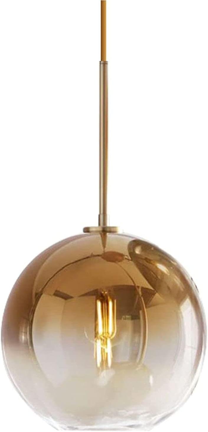 Gradient Color Glass Pendant Light,Modern Glass Hanging Light Chandelier Ligh...