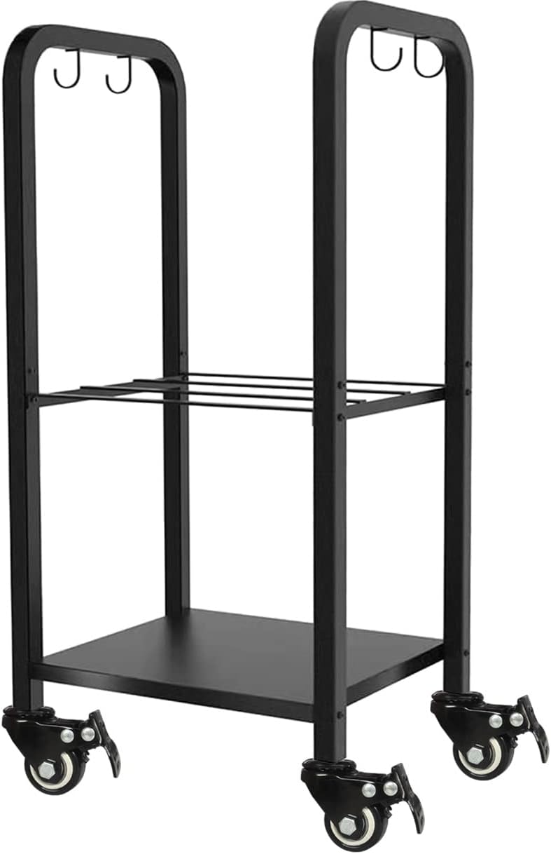 2-Tier Fireplace Firewood Rack Holder for Indoor Outdoor, Small Fire Wood Hol...