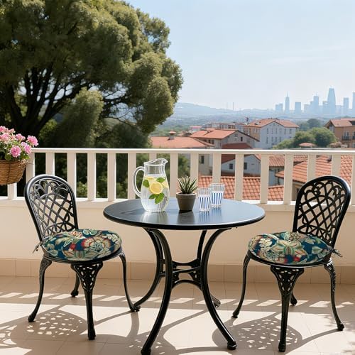 LVTXIII Outdoor Fluffy Bistro Chair Cushions Patio 15-Inch Round Seat Cushion...