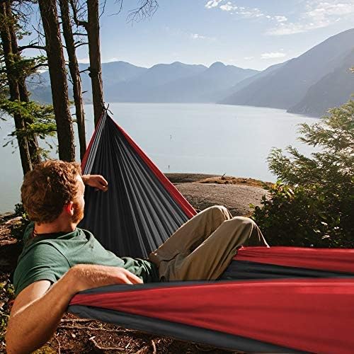 Fox Outfitters Neolite Double Camping Hammock - Lightweight Portable Nylon Pa...