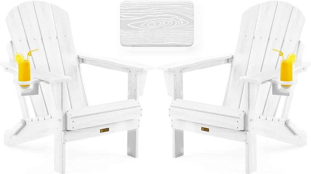 Folding Adirondack Chair, Patio Chair Wood Texture, Outdoor Chair Weather Res...