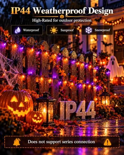 1Pack 200LED Smart Color Changing String Lights Halloween Lights App Remote