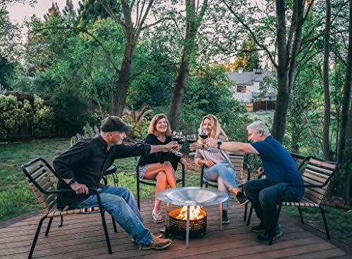AL28 - Portable Fire Pit Heat Deflector, Lightweight Detachable Aluminum Shie...