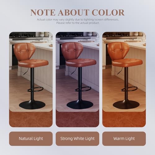 Bar Stools Set of 3 - Swivel Counter Height Barstools (Height Adjustable)