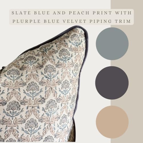 Palm & Loom 100% Cotton Linen Cushion Cover - Aira Decorative Throw Pillo...