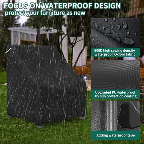 AKEfit Patio Chair Covers for Outdoor Furniture Waterproof 2 Pack,Heavy Duty ...