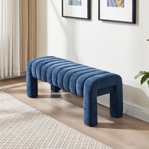 43.3" Bedroom Bench, Upholstered Entryway Bench, Modern End of Bed Ottom...