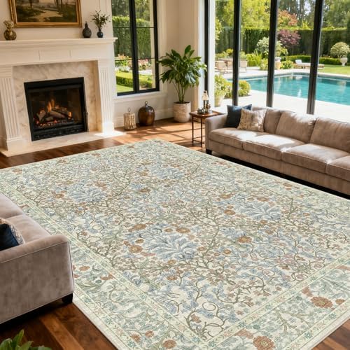 Extra Large 10x14 Area Rug for Living Room, Washable Rugs for Dining Room, Be...